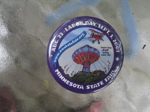 Minnesota State Fair Button 2007, photo by QuoinMonkey, all rights reserved.